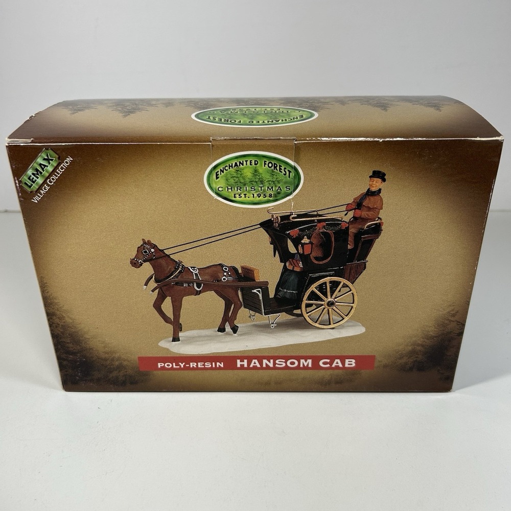 Lemax Hansom Cab Horse and Carriage Village Collection 2000 #03329 with Box‎ - Picture 11 of 14